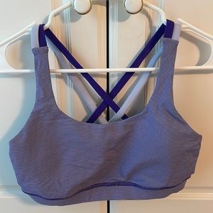 Purple stripe lululemon sports bra